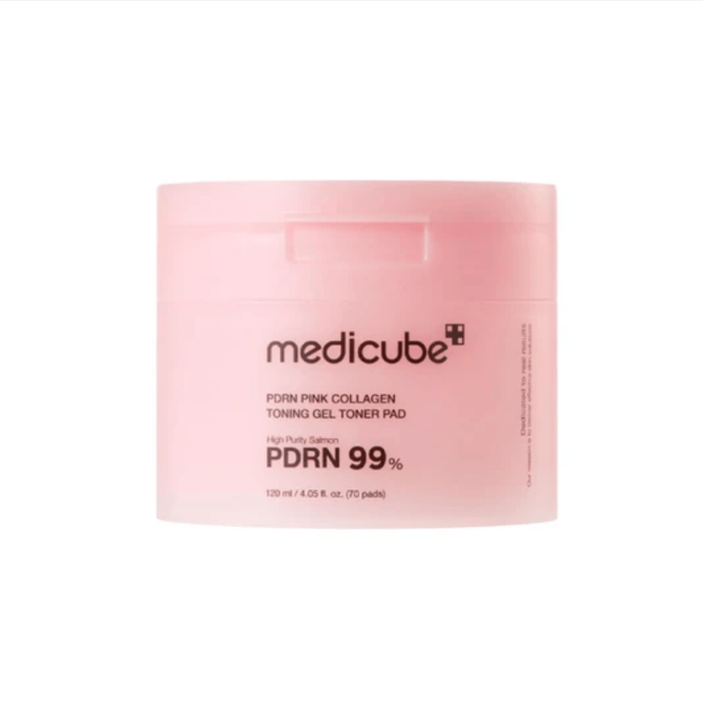 Medicube PDRN Pink Collagen Toning Gel Toner Pad 120ml/70ea - Bare Face Beauty