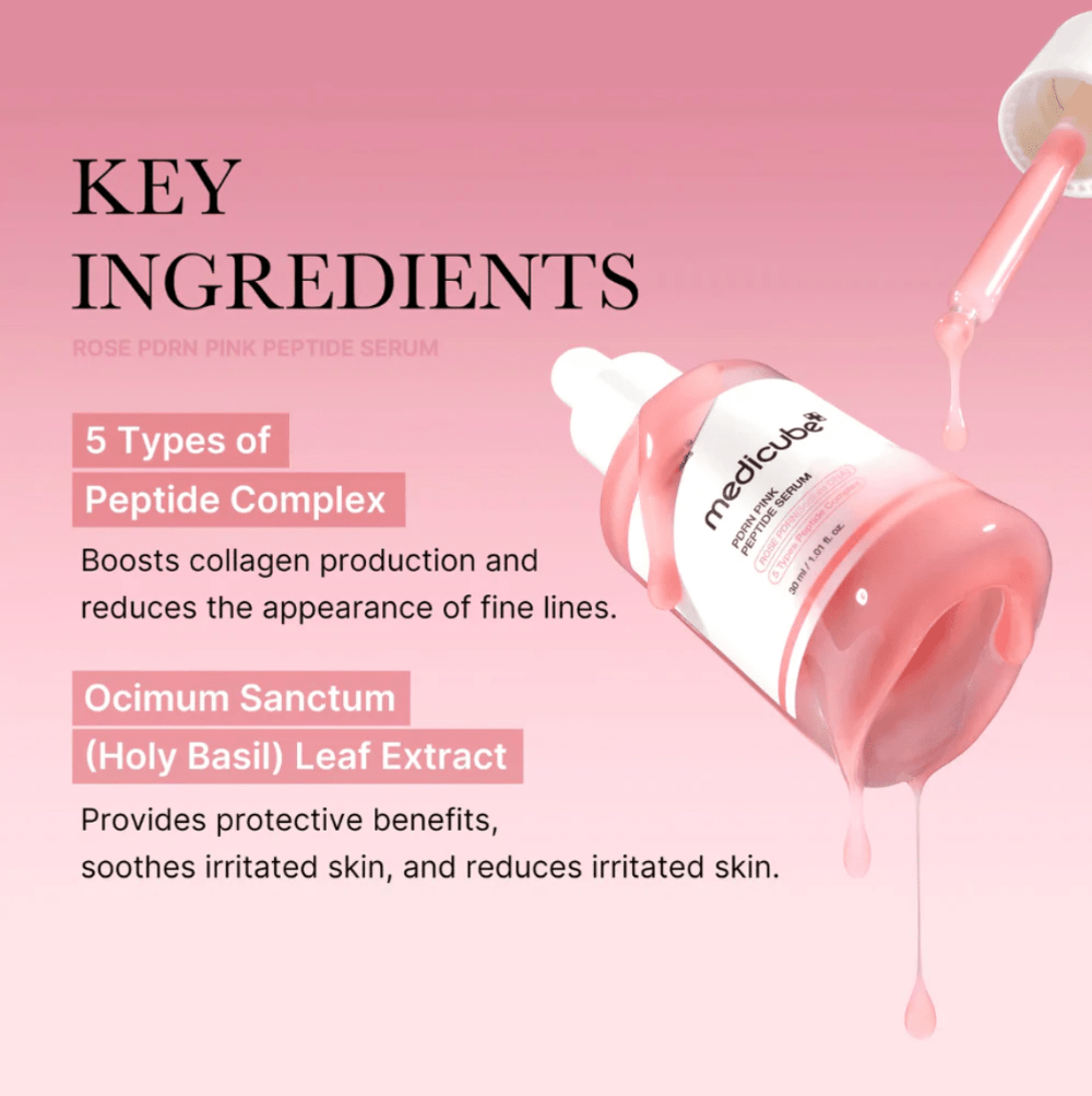 Medicube PDRN Pink Peptide Serum 30ml - Bare Face Beauty