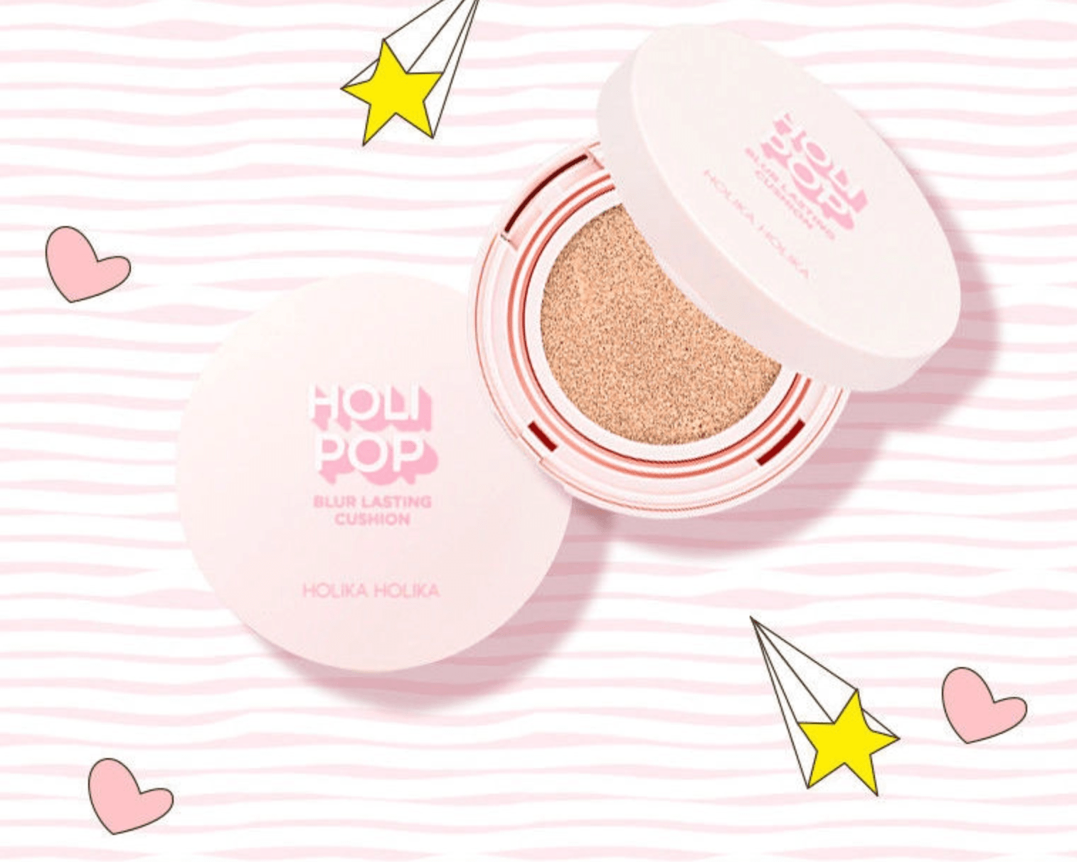 HOLIKA HOLIKA - Holi Pop Blur Lasting Cushion SPF50+ PA+++ (3 Colors) - Bare Face Beauty