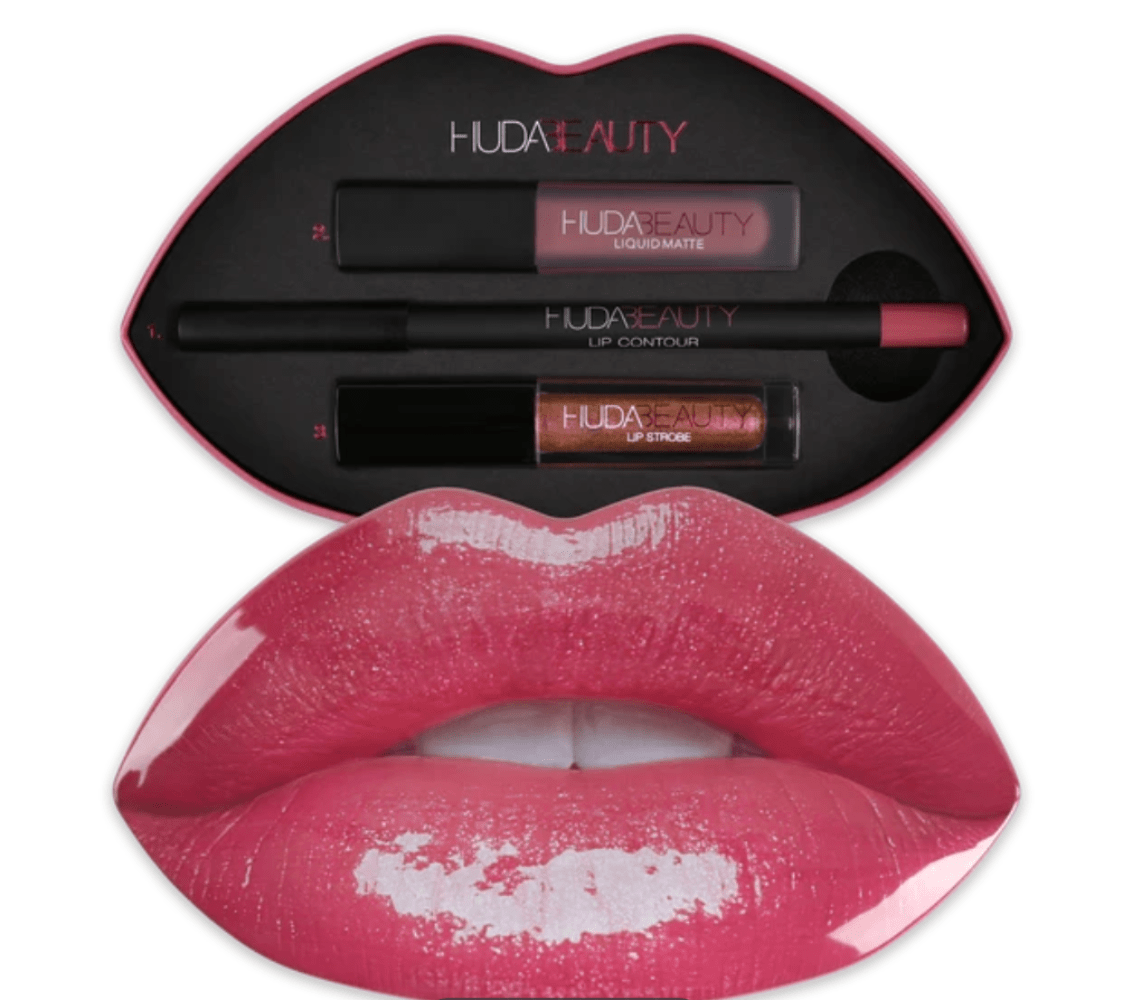 Huda Beauty Contour & Strobe Lip Set - Trophy Wife - Bare Face Beauty