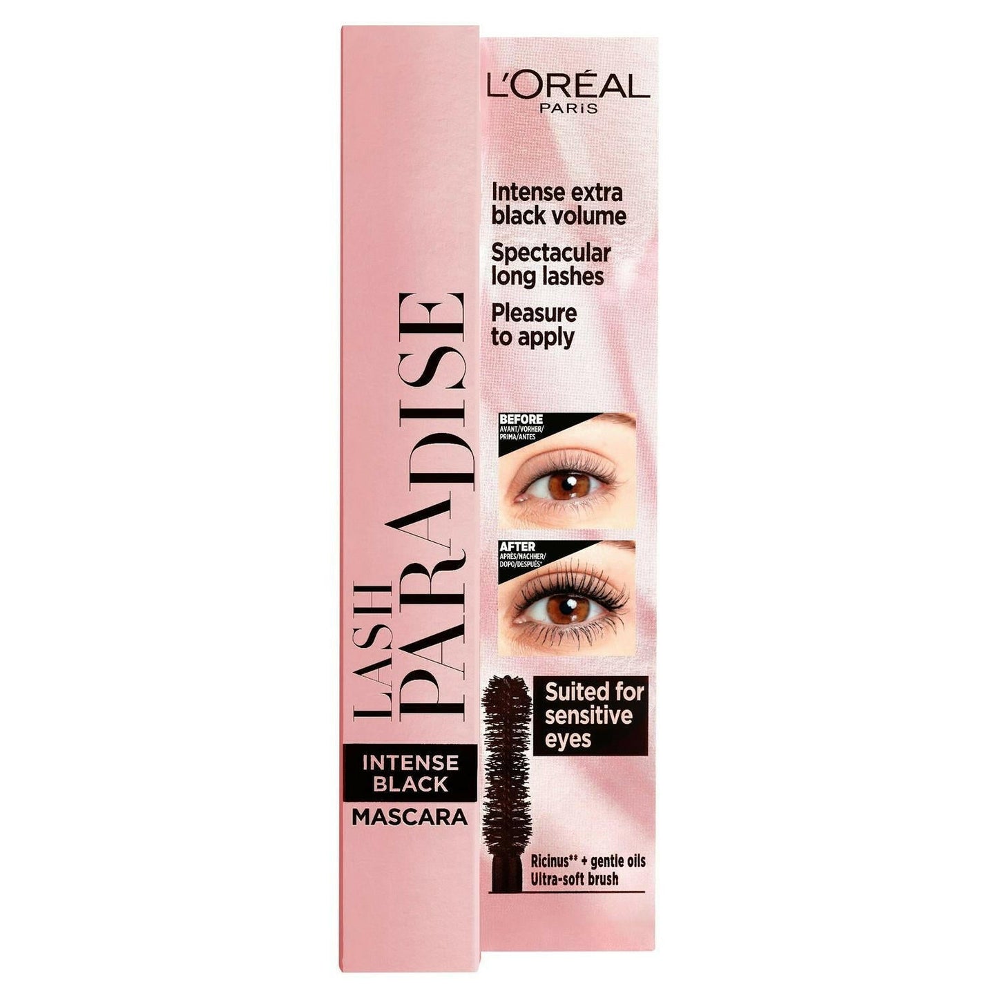 L'Oreal Paris Lash Paradise Castor Oil Enriched Mascara Intense Black - Bare Face Beauty