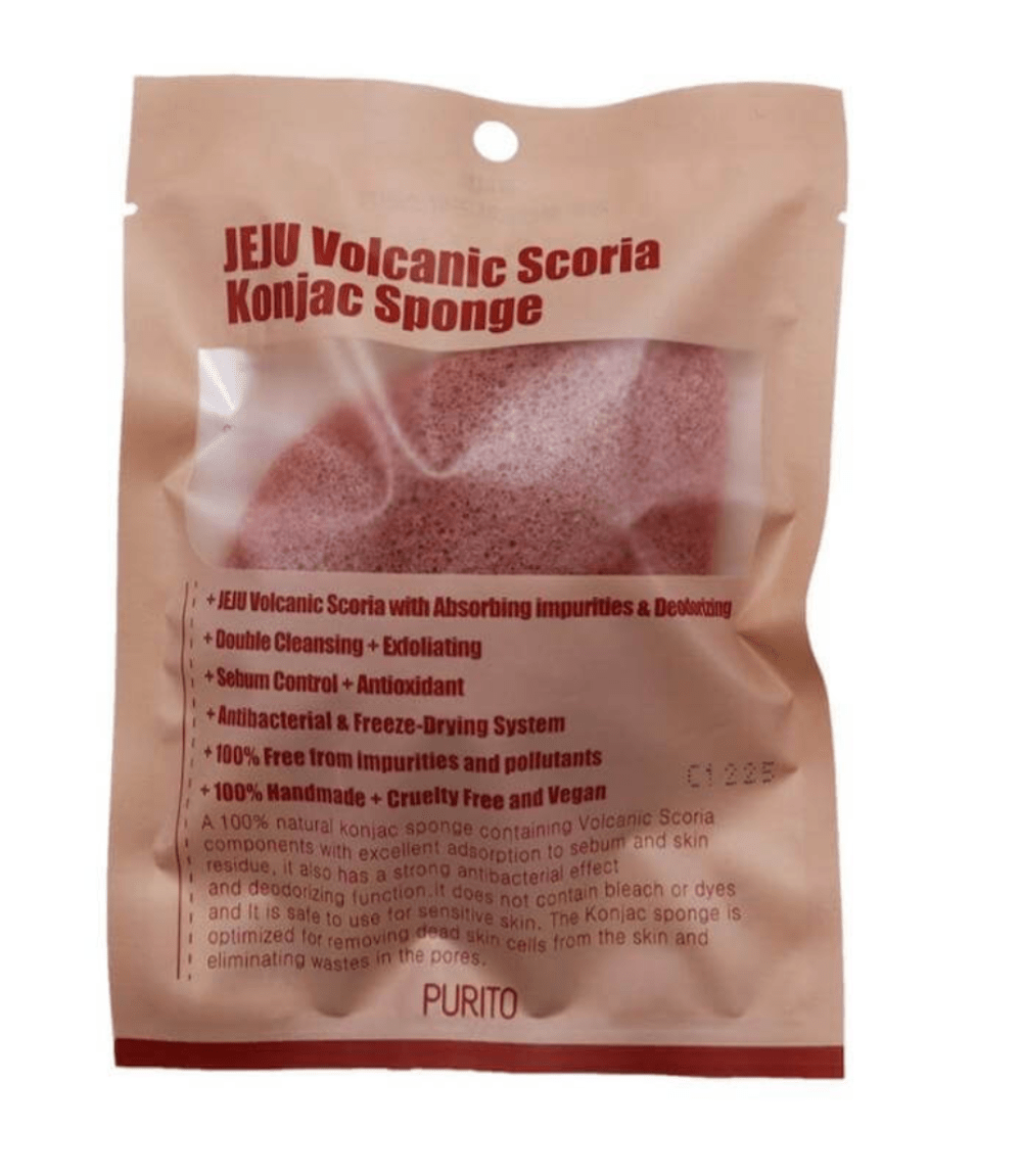 PURITO - Jeju Volcanic Scoria Konjac Sponge - Bare Face Beauty