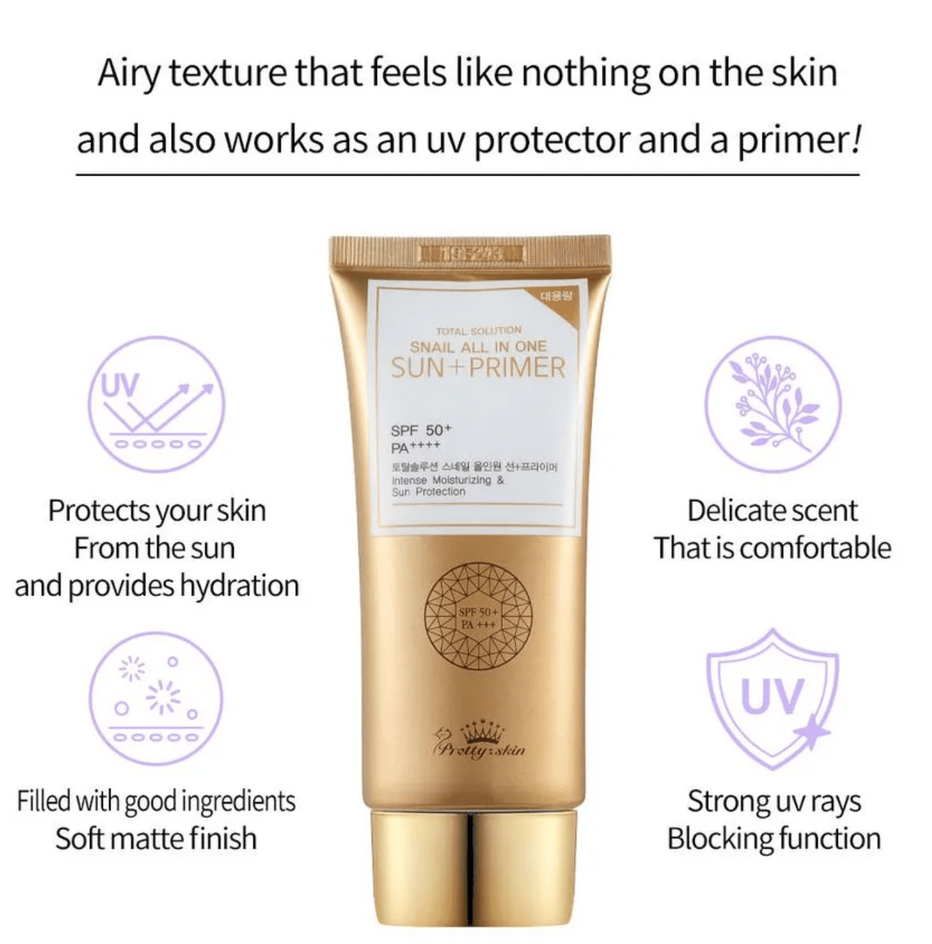 Pretty Skin - Snail All In One Sun Primer 70ml